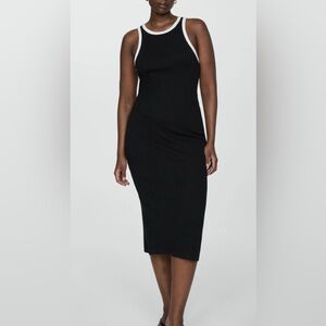 Zara Classic Black Midi Dress